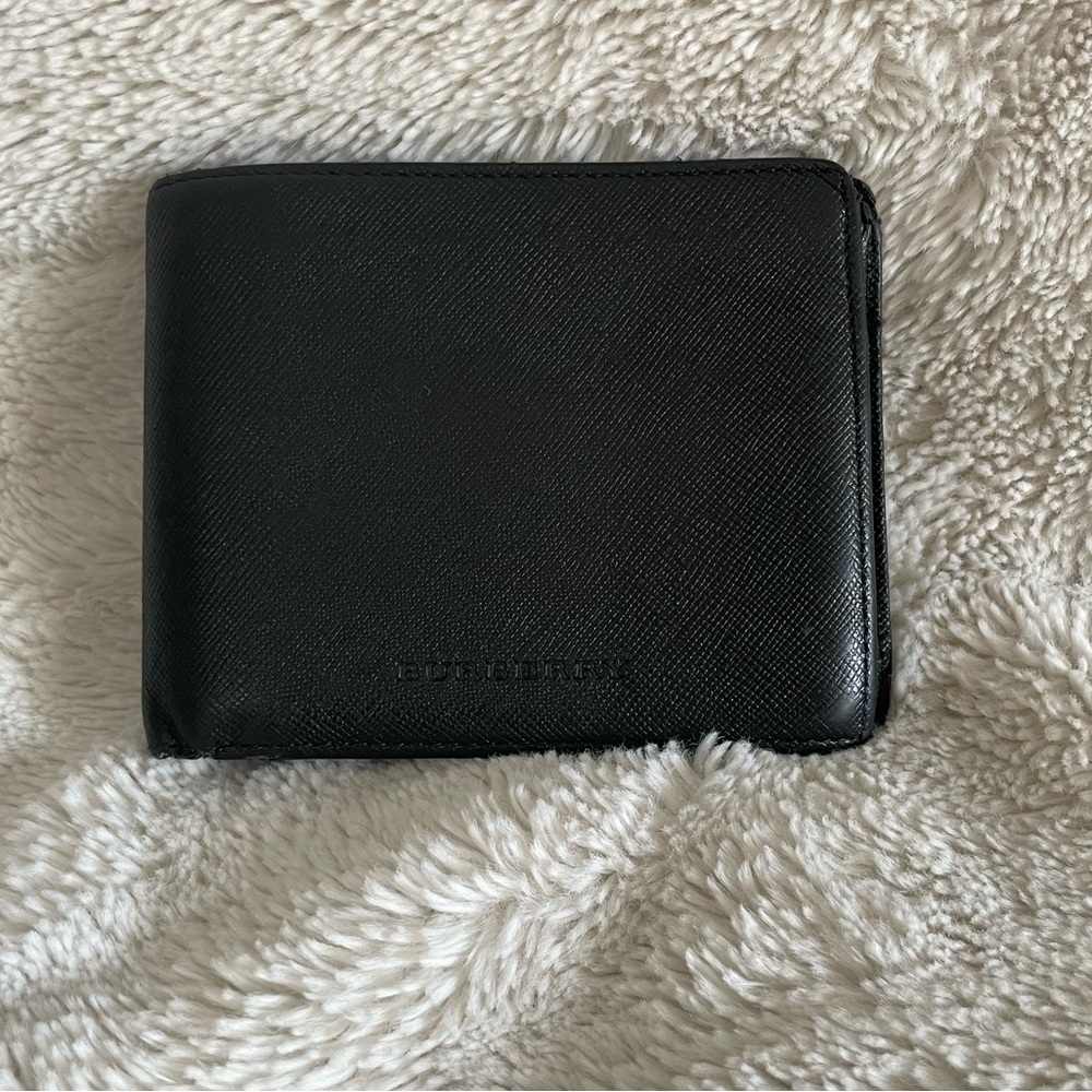 Burberry Leather Bifold Compact Wallet